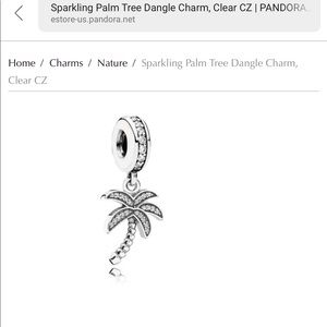 Sparkling Palm Tree Dangle Charm